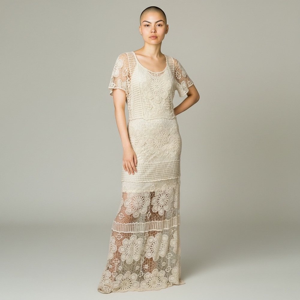 Crochet Lace Maxi Dress